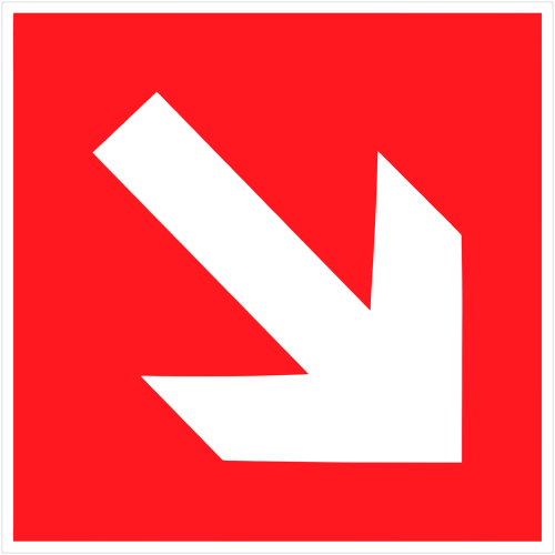 Знак F01-02 Направляющая стрелка под углом 45°