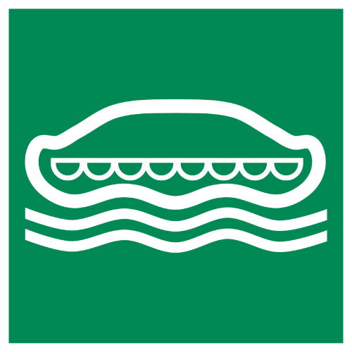 Знак E036 Спасательная шлюпка