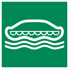 Знак E036 Спасательная шлюпка