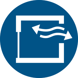 Знак M057 Обеспечить непрерывное проветривание