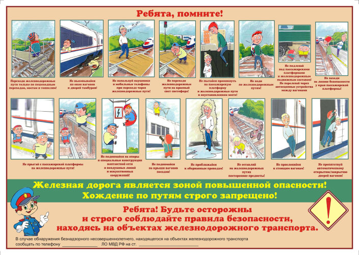 Плакат: Хождение по путям строго запрещено