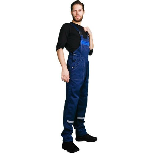 Костюм КЛ-13 с полукомбинезоном темно синий/василек