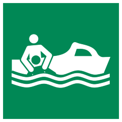 Знак E037 Дежурная шлюпка