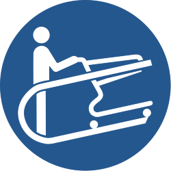 Знак M060 Держать тележку