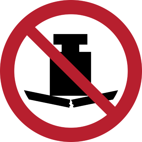 Знак P012 Не допускается тяжелый груз