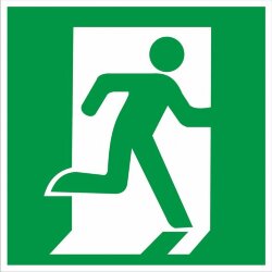 Знак E01-02 Выход здесь (правосторонний)