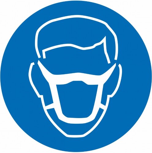 Знак M18 Работать в защитной повязке