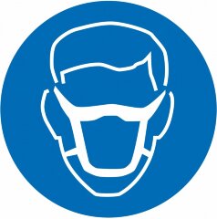 Знак M18 Работать в защитной повязке