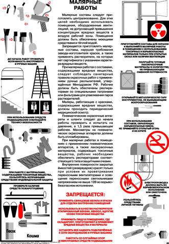 Плакат Малярные работы, 1 штука