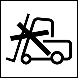 Знак Вилочные погрузчики не использовать