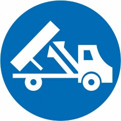 Знак M21 При ремонте гидроподъемника кузова подставь дополнительный упор (штангу)