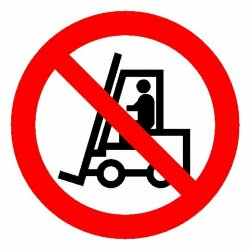 Знак P07 Запрещается движение средств напольного транспорта
