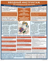 Плакат Вводный инструктаж по гражданской обороне, 1 лист