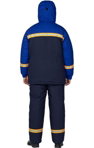 Костюм для защиты от электродуги и нефти утепленный темно-синий василек