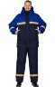 Костюм для защиты от электродуги и нефти утепленный темно-синий василек