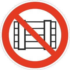 Знак P12 Запрещается загромождать проходы и (или) складировать