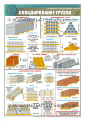 Комплект плакатов "Строповка и складирование грузов. Требования безопасности" А2, 3 листа
