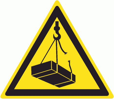 Знак W06 Опасно. Возможно падение груза