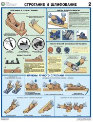 Плакат Ручной и электрифицированный столярный инструмент — к-т из 3 л. формат А2+ (465*600 мм)