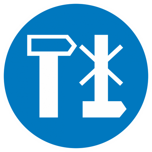 Знак M28 Работать инструментом, не дающим искры