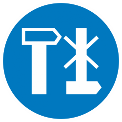 Знак M28 Работать инструментом, не дающим искры