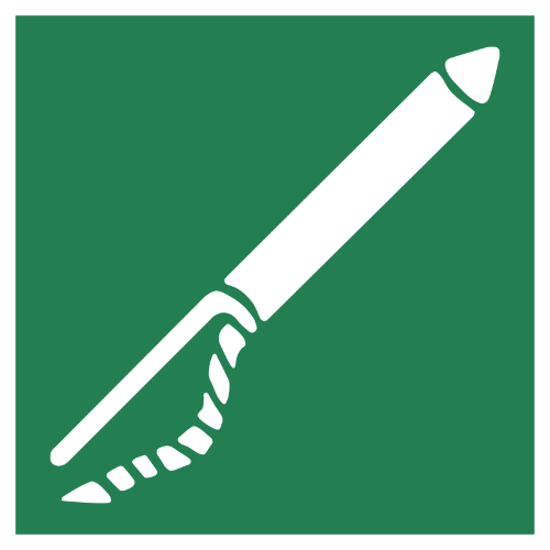 Знак E050 Устройство для метания линя