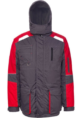 Куртка утеплённая арт. 7815 серо-красная