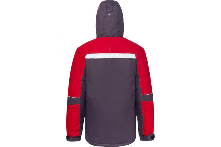 Куртка утеплённая арт. 7815 серо-красная