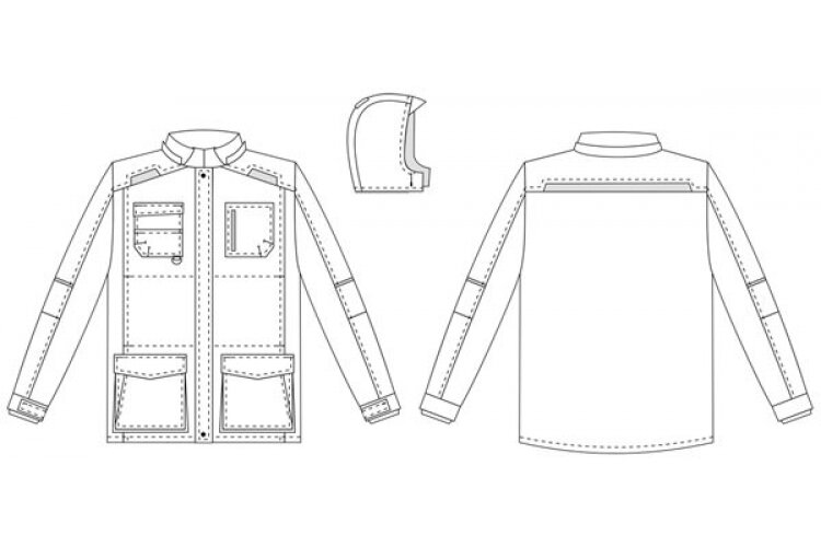 Куртка утеплённая арт. 7815 серо-красная