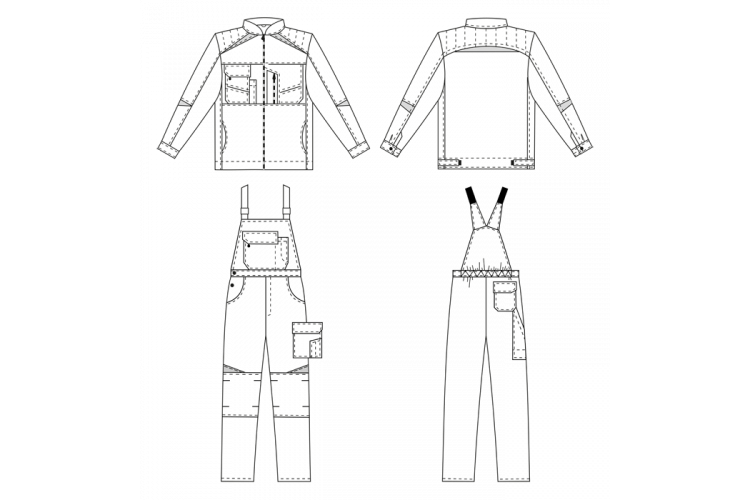 Костюм рабочий арт. 7716 с полукомбинезоном