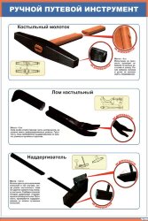 Плакат: Ручной путевой инструмент. Костыльный молоток
