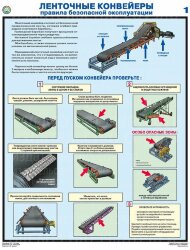 Плакат Ленточные конвейеры. Правила безопасной эксплуатации — к-т из 3 л формат А2+ (465*600 мм)