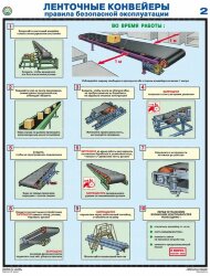 Плакат Ленточные конвейеры. Правила безопасной эксплуатации — к-т из 3 л формат А2+ (465*600 мм)