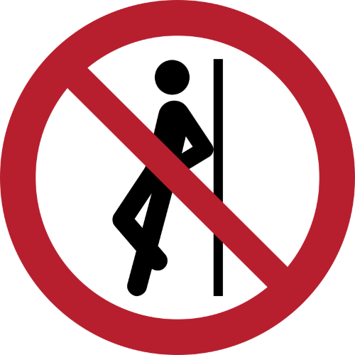 Знак P041 Не прислоняться