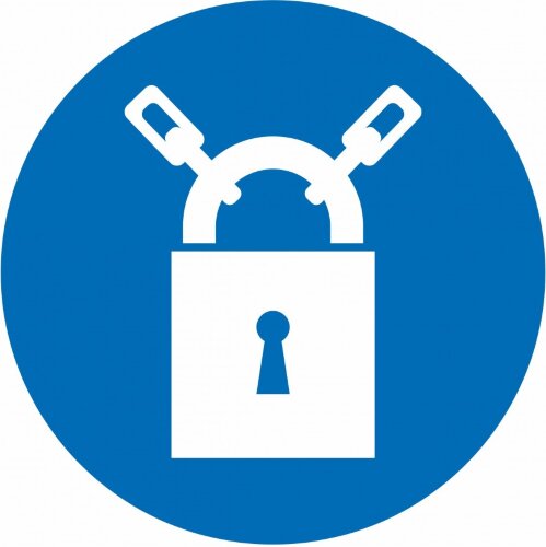 Знак M32 Закрывать на замок