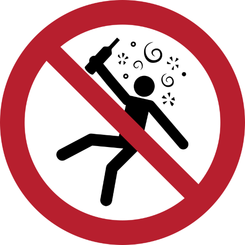 Знак P043 Запрещается для людей в состоянии опьянения