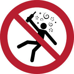 Знак P043 Запрещается для людей в состоянии опьянения