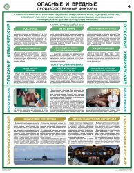 Плакат Опасные и вредные производственные факторы, к-т из 4 листов формат А2+ (465*600 мм)