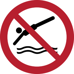 Знак P052 Не нырять