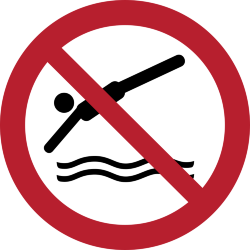 Знак P052 Не нырять