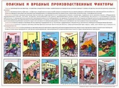 Плакат Опасные и вредные производственные факторы, 1 штука