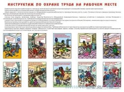 Плакат: Инструктаж по охране труда на рабочем месте, 1 штука
