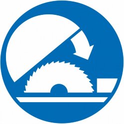 Знак M36 Защита должна быть опущена перед пуском механизма