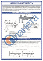 Плакат: Штангенинструменты. Устройство и порядок использования штангенциркуля