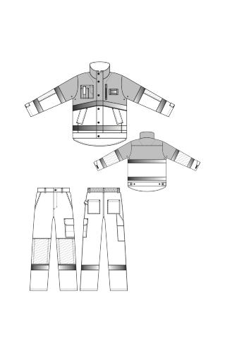 Костюм "Премиум" летний черный с лимонным