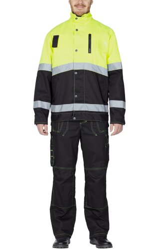 Костюм "Премиум" летний черный с лимонным