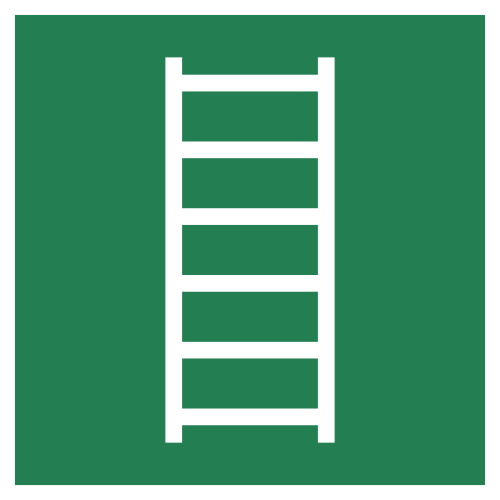 Знак E059 Спасательная лестница