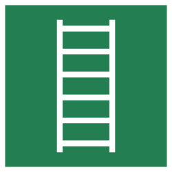 Знак E059 Спасательная лестница