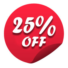 Знак Скидка 25%