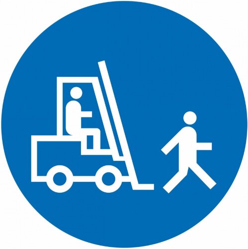 Знак M41 Берегись наезда сзади автопогрузчиком